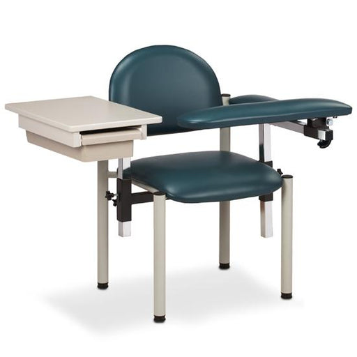 Padded Blood Drawing Chair w/Padded Flip Arm & Drawer (SC Series 6059-U) by Clinton Industries - MedStockUSA.com
