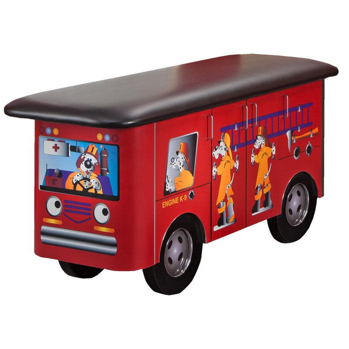 Engine K9 with Dalmatian Firefighters Pediatric Treatment Table by Clinton Industries - MedStockUSA.com