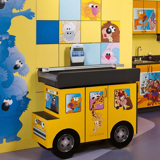 Pediatric Scale Table with Zoo Bus & Jungle Friends by Clinton Industries - MedStockUSA.com