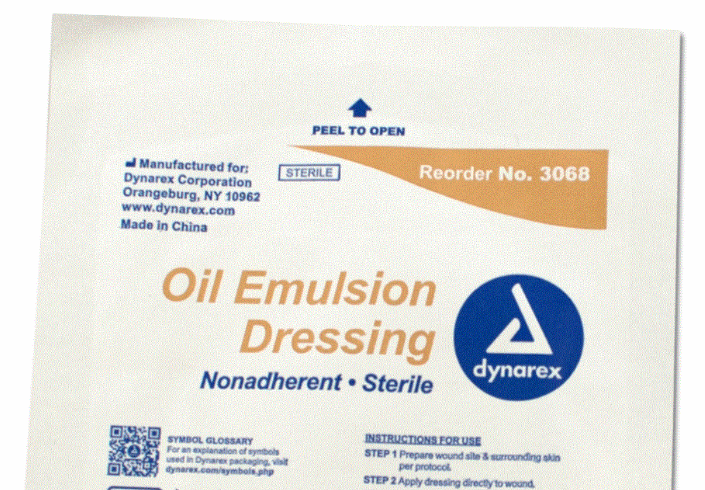 Oil Emulsion Dressing 3" x 8" (24/Box) by Dynarex - MedStockUSA.com