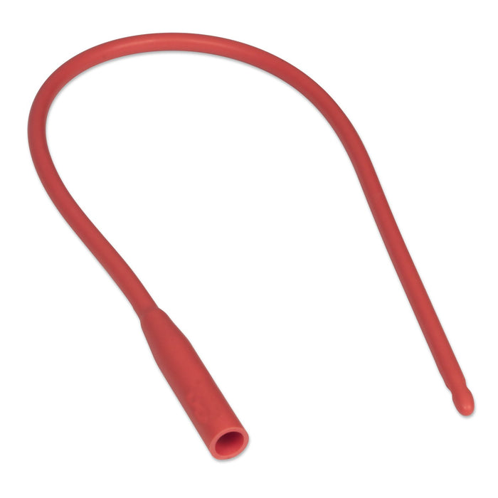 Red Rubber Urethral Catheters - 12FR (10/Box) by Dynarex - MedStockUSA.com