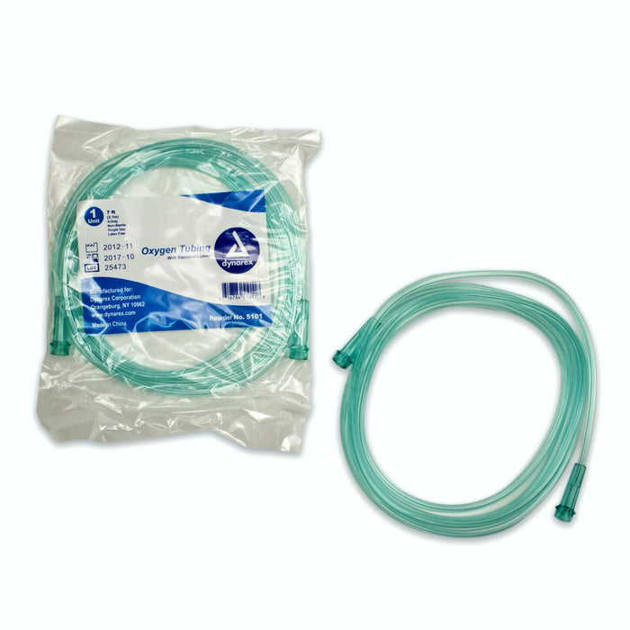 Oxygen Tubing; Standard Lumen - 7ft (2.1m) (50/cs) by Dynarex - MedStockUSA.com