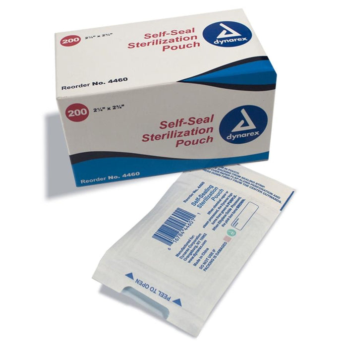 Self Seal Autoclave Sterilization Pouches (2.25" x 2.75") (200/bx) by Dynarex - MedStockUSA.com
