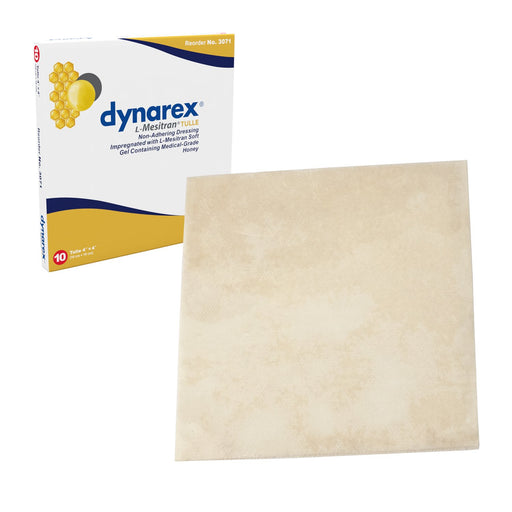 Dynarex Honey L-Mesitran Dressing - Tulle Style (10cm x 10cm) (4"x4") by Dynarex - MedStockUSA.com