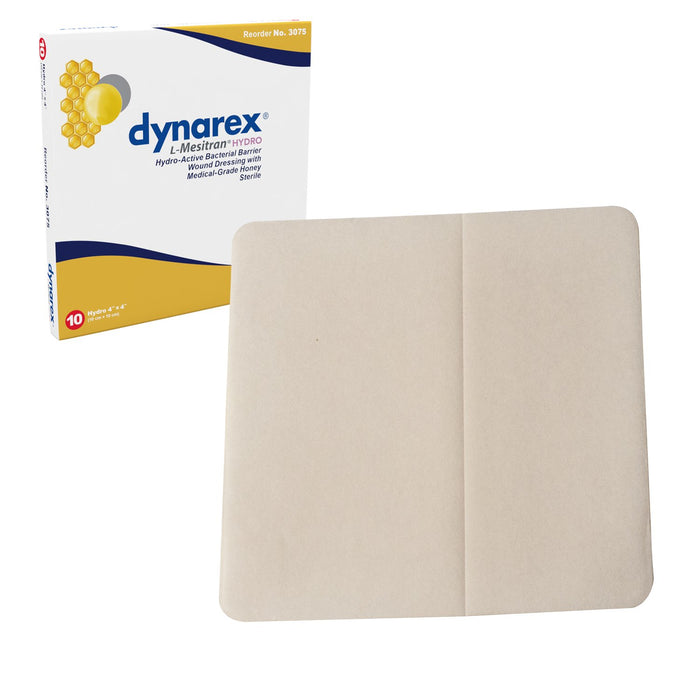 Dynarex Honey L-Mesitran Dressing - Hydro Style (10cm x 10cm) (4"x4") by Dynarex - MedStockUSA.com