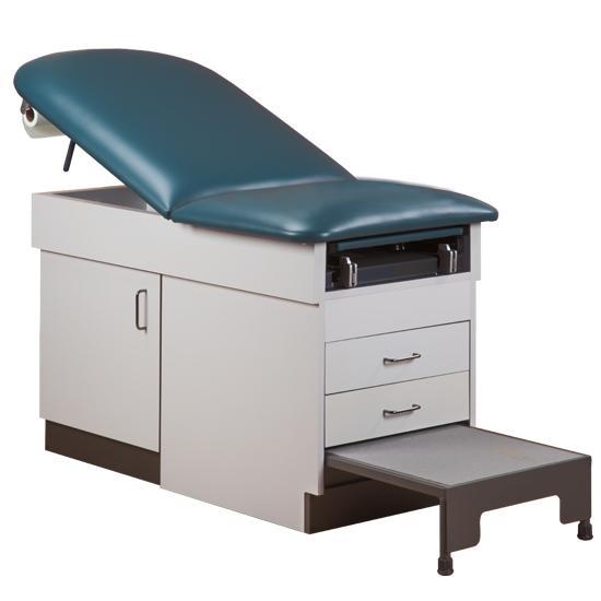 Clinton 8890 Family Practice Examination Table w/Built In Step Stool by Clinton Industries - MedStockUSA.com