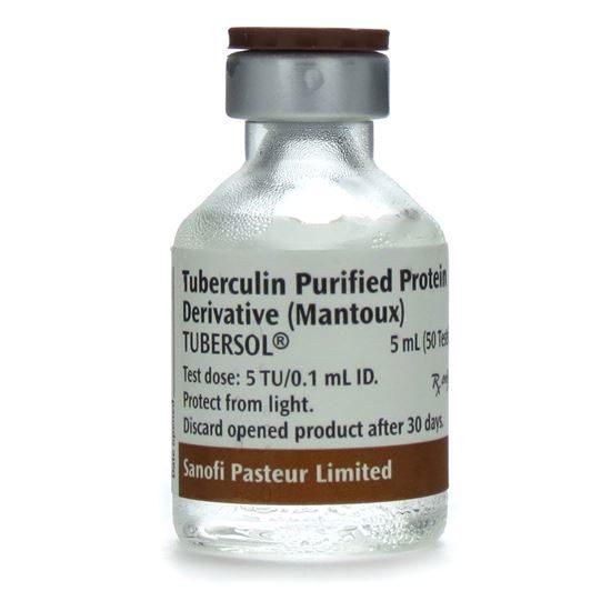Tubersol PPD Tuberculin Injection MDV (50 test) 5TU/0.1mL 5mL Sterile 5ml/vial by Sanofi Pasteur - MedStockUSA.com
