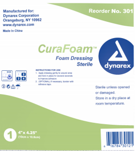 Dynarex 3013 CuraFoam Foam Dressing (6"x 6") by Dynarex - MedStockUSA.com